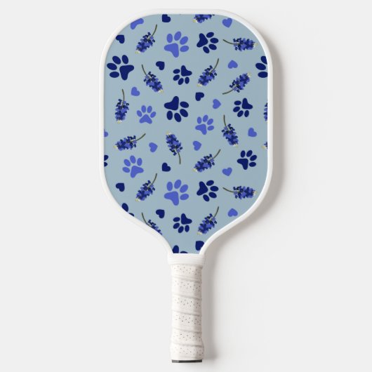 Bluebonnet Pickleball Paddle - Texas Pet Lover (Voorkant)