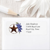 Bluebonnet retouradreslabel etiket (Insitu)