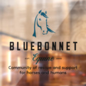 Bluebonnet-ruiterauto sticker (Vel 2)