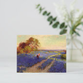 Bluebonnet Scene met Girl Briefkaart (Staand voorkant)