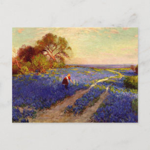 Bluebonnet Scene met Girl Briefkaart
