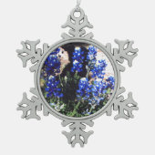 Bluebonnet Snowflake Tin Sneeuwvlok Ornament (Voorkant)