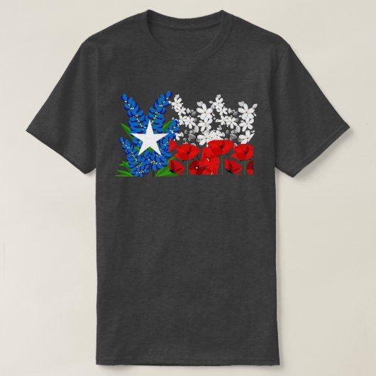 Bluebonnet Texas Flag T-shirt (Design voorkant)