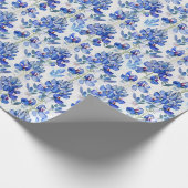 Bluebonnet Texas Wild Flower Patroon Cadeaupapier (Hoek)