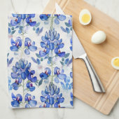 Bluebonnet Texas Wild Flower Patroon Theedoek (Quarter Fold)