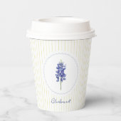 Bluebonnet, Texas Wilde Bloem Papieren Bekers (Achterkant)