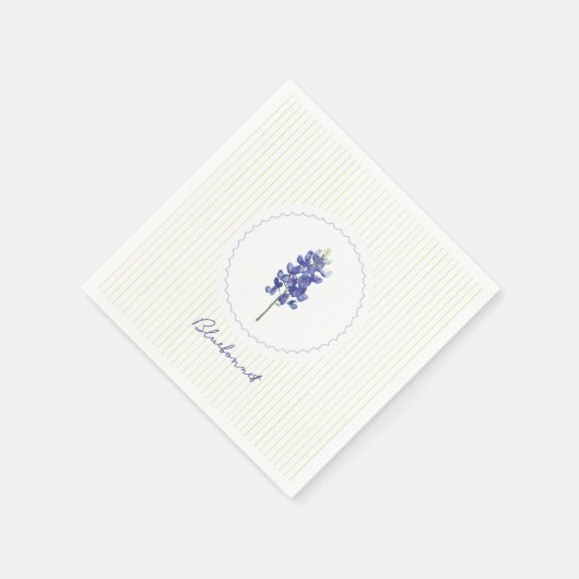 Bluebonnet, Texas Wilde Bloem Servet (Hoek)