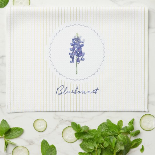 Bluebonnet, Texas Wilde Bloem Theedoek (Gevouwen)