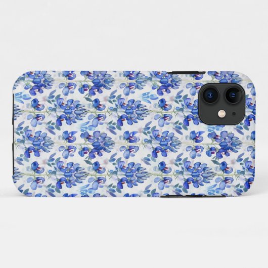Bluebonnet Texas Wildflower - Blauwe Bloemen Case-Mate iPhone Case (Achterkant (horizontaal))