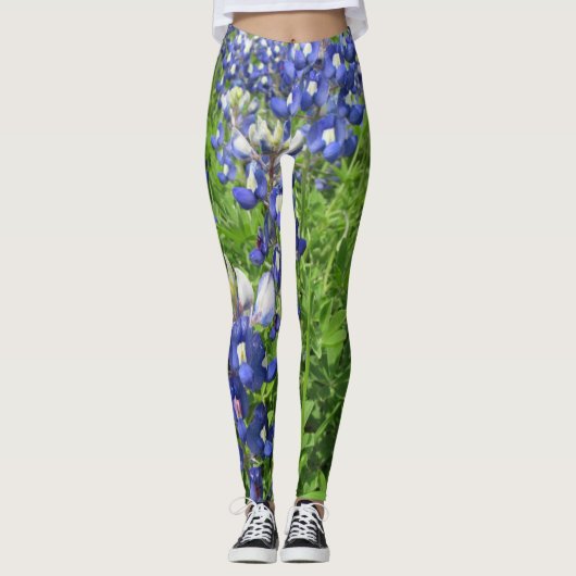 Bluebonnet Texas Wildflower Leggings (Voorkant)