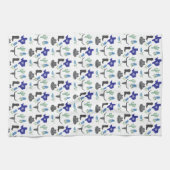 Bluebonnet Texas Wildflower Waterverf Patroon Theedoek (Horizontaal)