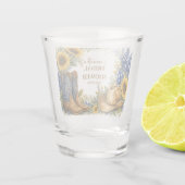 Bluebonnet Texas Zonnebloem Boho Bruidsfeest Shot Glas (Achterkant)