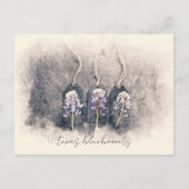 Bluebonnet Trio Sketched Waterverf Briefkaart (Voorkant)