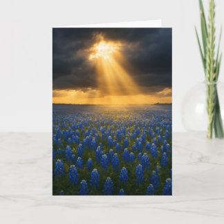 Bluebonnet Veld Wenskaart - Texas Lente Boodschap Kaart