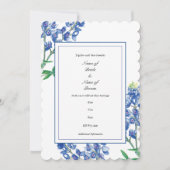 Bluebonnet Wedding Invitation Kaart (Voorkant)