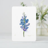 Bluebonnet Wild Flower elke gelegenheid platte Kaa Bedankkaart (Staand voorkant)