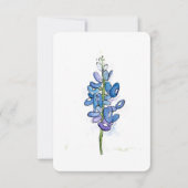 Bluebonnet Wild Flower elke gelegenheid platte Kaa Bedankkaart (Voorkant)