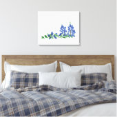 Bluebonnet Wild Flowers, Texas Flowers Canvas Afdruk (Insitu (Slaapkamer))