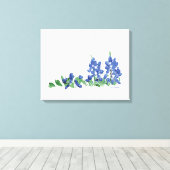 Bluebonnet Wild Flowers, Texas Flowers Canvas Afdruk (Insitu (Houten vloer))