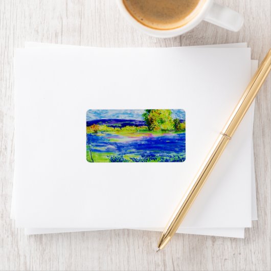 Bluebonnet Wildbloemen Etiket (Insitu)