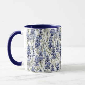 Bluebonnet Wildflower Pattern, Texas State Flower Mok