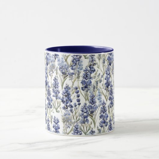 Bluebonnet Wildflower Pattern, Texas State Flower Mok (Midden)