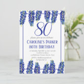 Bluebonnets 80th Verjaardag Blauw Bloemen Texas Kaart (Staand voorkant)