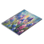 Bluebonnets Abstracte Bloemkunst Notitieboek (Linkerzijde)