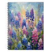 Bluebonnets Abstracte Bloemkunst Notitieboek (Voorkant)