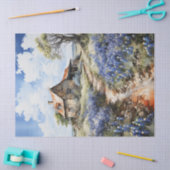 Bluebonnets and Old Barn in Texas Decoupage Tissuepapier (Craft)