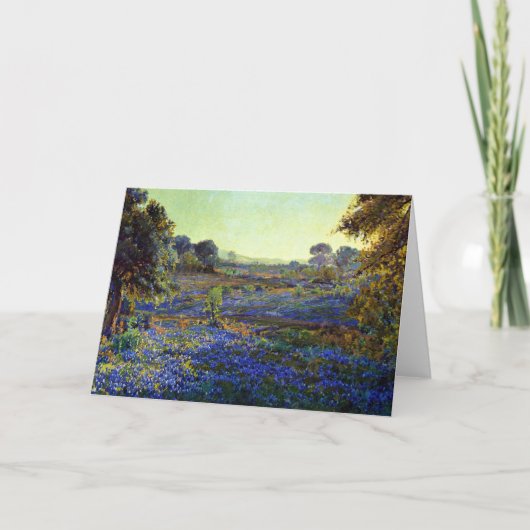 Bluebonnets at Late vanmiddag, near La Grange, Kaart (Voorkant)