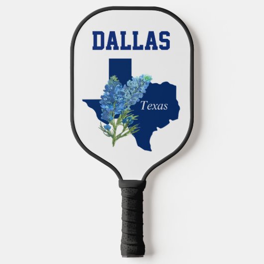 Bluebonnets Austin Dallas Floral Texan Flag Pickleball Paddle (Voorkant)