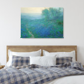 Bluebonnets bij het aanbreken van de dag, Onderdon Canvas Afdruk (Insitu (Slaapkamer))