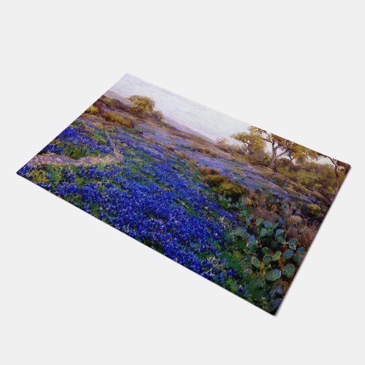 Bluebonnets bij schemering deurmat (Schuin)