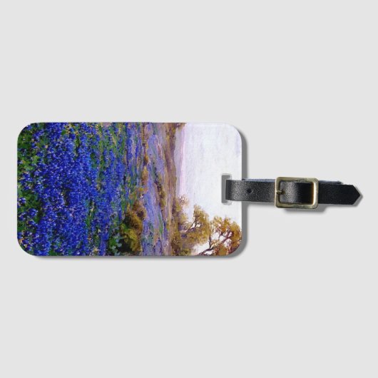 Bluebonnets bij schemering, ten noorden van San An Bagagelabel (Voorkant (horizontaal))