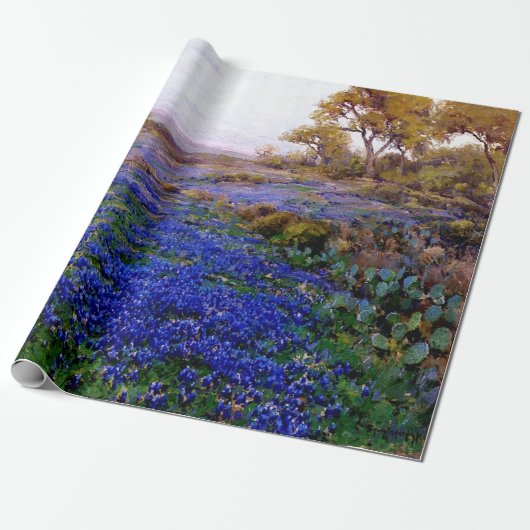 Bluebonnets bij schemering, ten noorden van San An Cadeaupapier (Uitgerold)