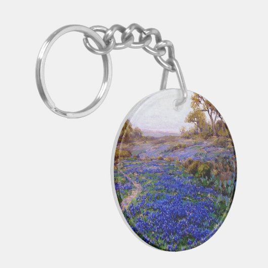 Bluebonnets bij schemering, ten noorden van San An Sleutelhanger (Voorkant Links)