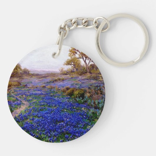 Bluebonnets bij schemering, ten noorden van San An Sleutelhanger (Achterkant)