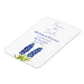Bluebonnets Blau Bloemendecor Texas Rustieke Bruil Magneet (Linkerzijde)