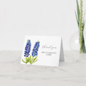 Bluebonnets Blauw Bloemen Bruiloft Dank u Bedankkaart (Voorkant)