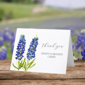 Bluebonnets Blauw Bloemen Bruiloft Dank u Bedankkaart
