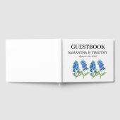 Bluebonnets Blauw Bloemen Texas Bloemen Bruiloft Gastenboek (Volledig)