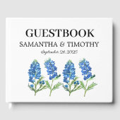 Bluebonnets Blauw Bloemen Texas Bloemen Bruiloft Gastenboek (Voorkant)