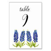 Bluebonnets Blauw Bloemen Texas Bloemen Bruiloft Kaart (Voorkant)