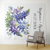 Bluebonnets Blauw Bloemen Texas Bruiloft Fotocabin Wandkleed (In Situ (horizontaal))