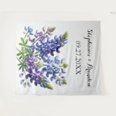 Bluebonnets Blauw Bloemen Texas Bruiloft Fotocabin Wandkleed (Voorkant (horizontaal))