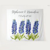 Bluebonnets Blauw Bloemen Texas Bruiloft Fotocabin Wandkleed (Voorkant (horizontaal))