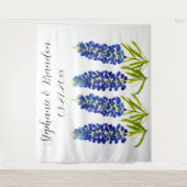 Bluebonnets Blauw Bloemen Texas Bruiloft Fotocabin Wandkleed (Voorkant)
