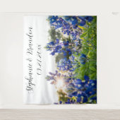 Bluebonnets Blauw Bloemen Texas Bruiloft Fotocabin Wandkleed (Voorkant)