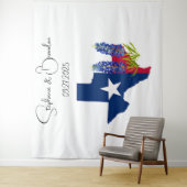 Bluebonnets Blauw Bloemen Texas Bruiloft Fotocabin Wandkleed (In situ)